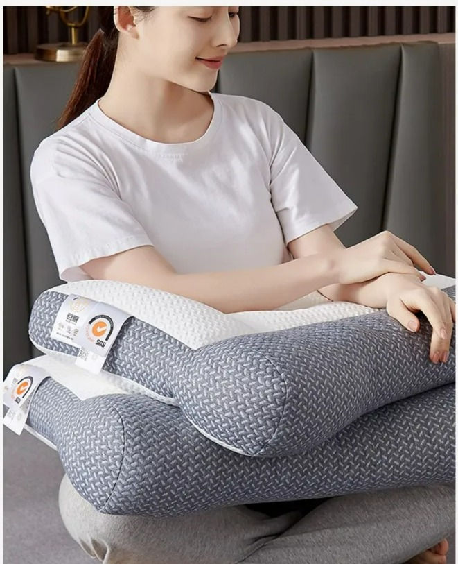 Thumbnail: Anti-Traction Zoned Knitted Neck Support Pillow