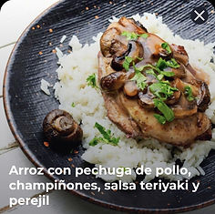 Plato de arroz despues de un entrenamiento de ciclismo
