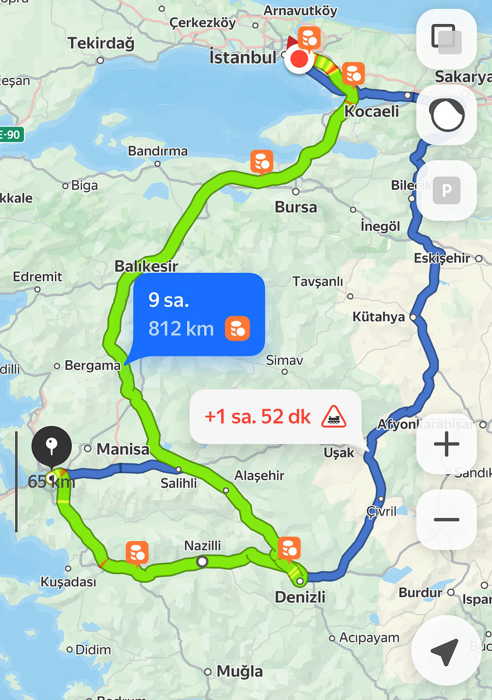 3 days approximately 1200 km
