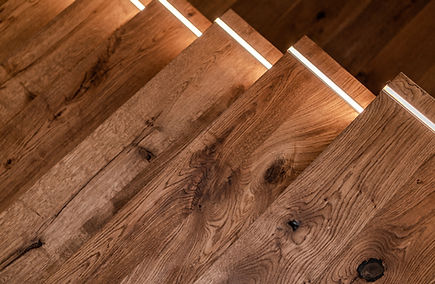 Modern Residential Dark Wooden Stairs wi