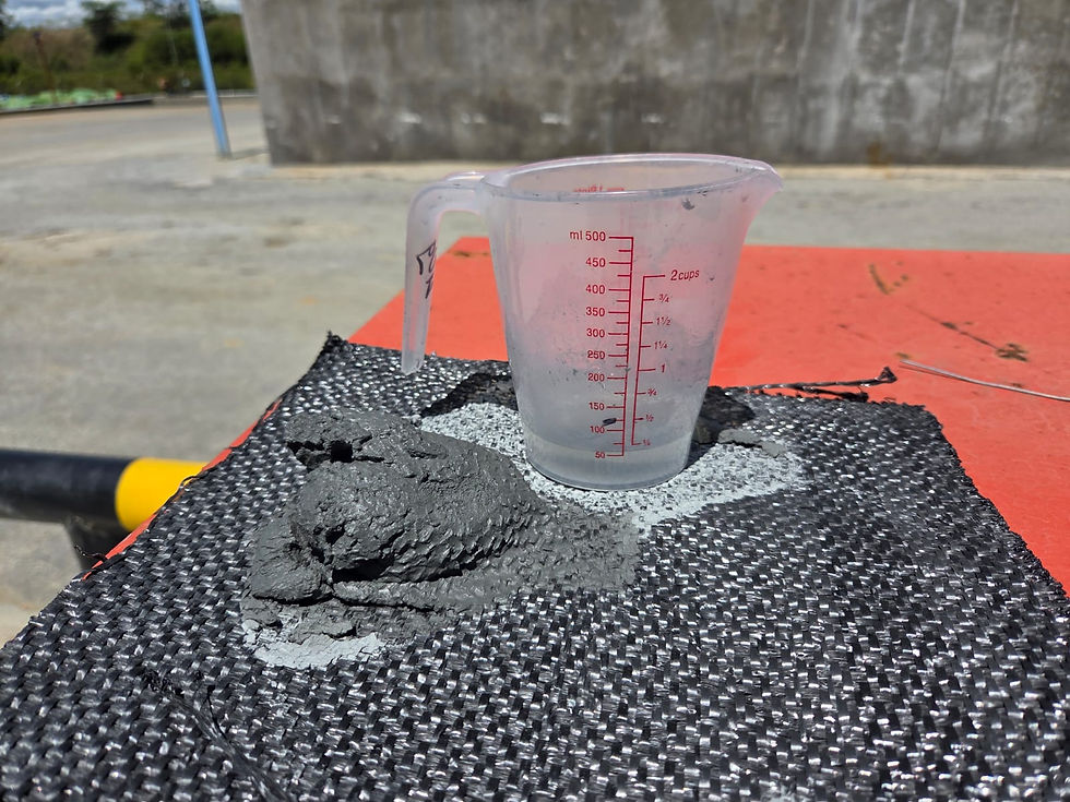 Jar test to validate dewatering tube fabric performance