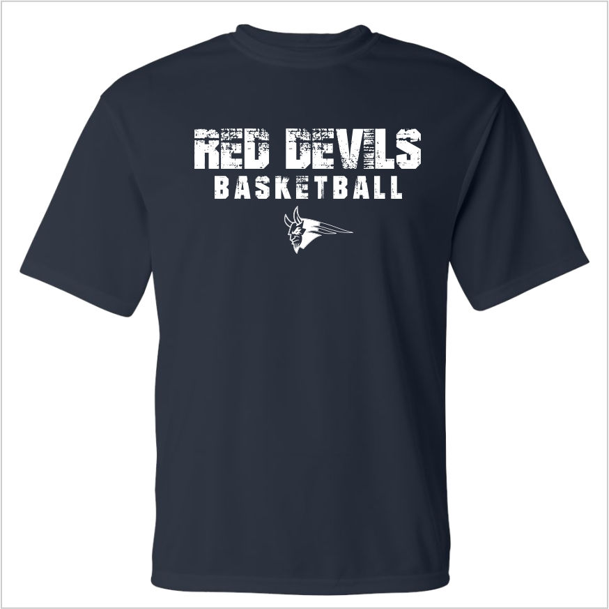 Thumbnail: Red Devil Distressed Basketball Perf. T - Unisex