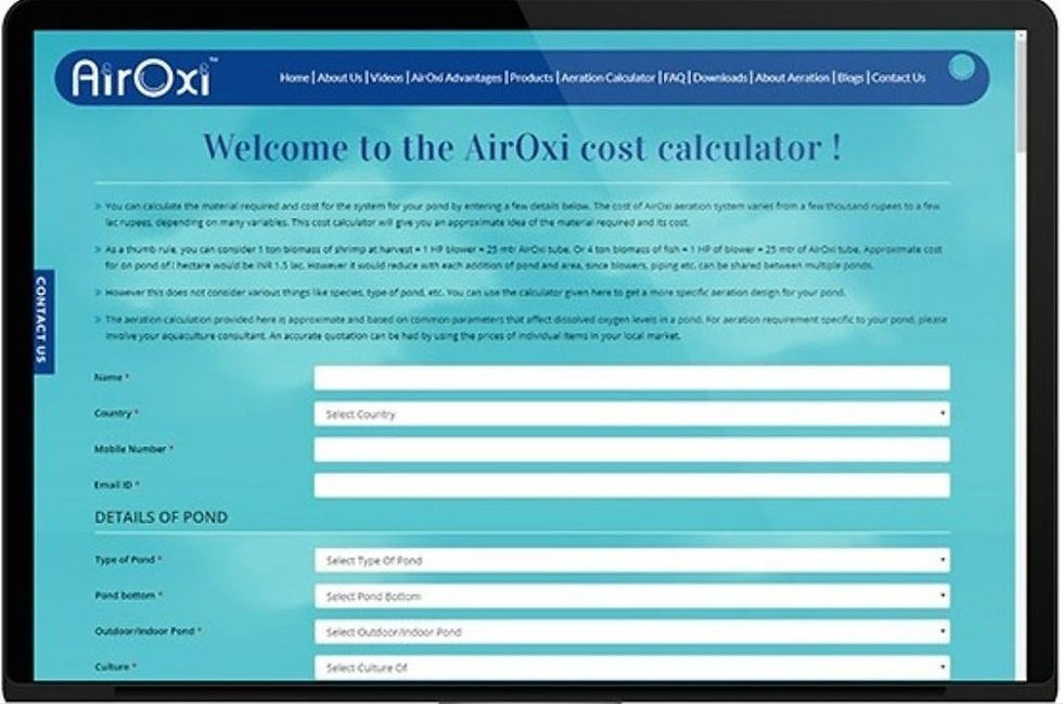 How the AirOxi Aeration Calculator Empowers Aqua Farmers for Better Oxygen Management