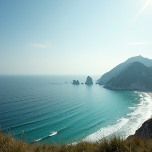 Guide voyage Vietnam avec vue panoramique sur le littoral et les montagnes