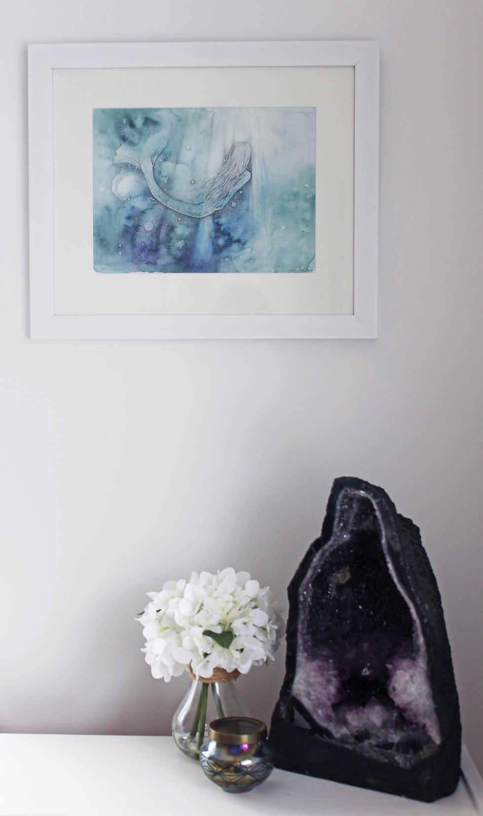 Thumbnail: Original I must be a Mermaid framed Watercolour