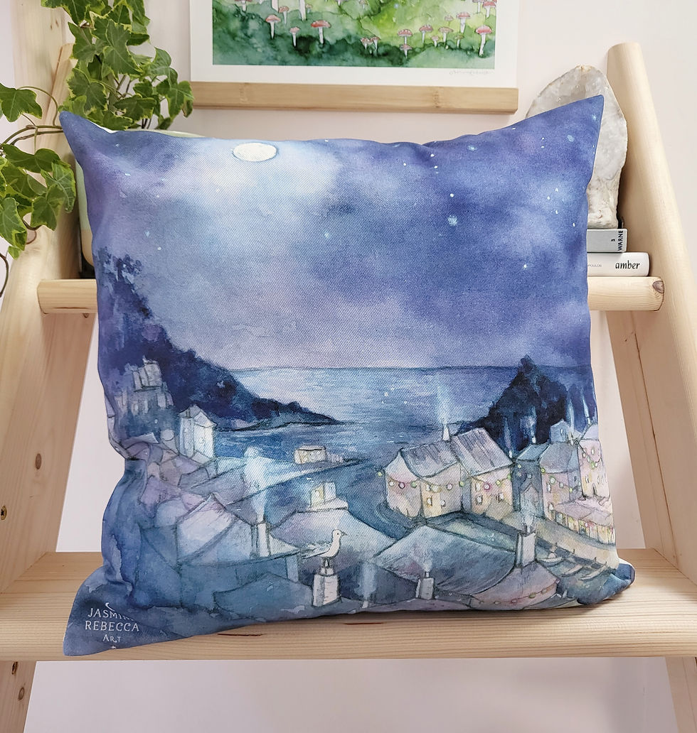 Thumbnail: Sleepy Rooftops, Polperro Cushion