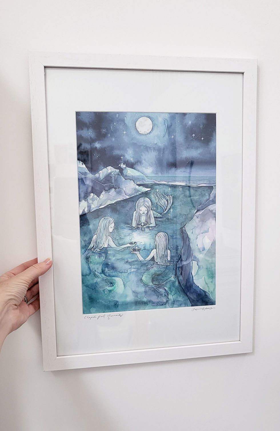 Thumbnail: Chapel Mermaids original framed watercolour