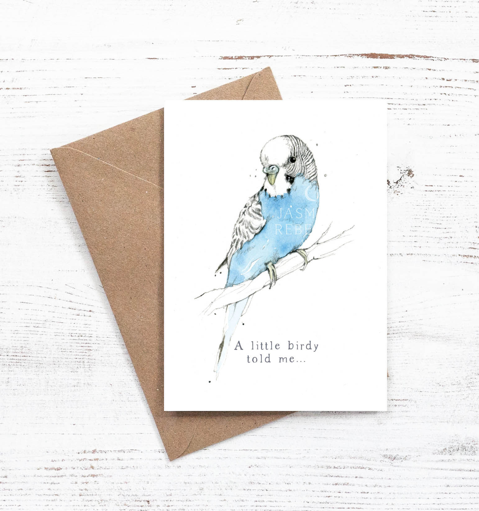 A little birdy told me budgie card