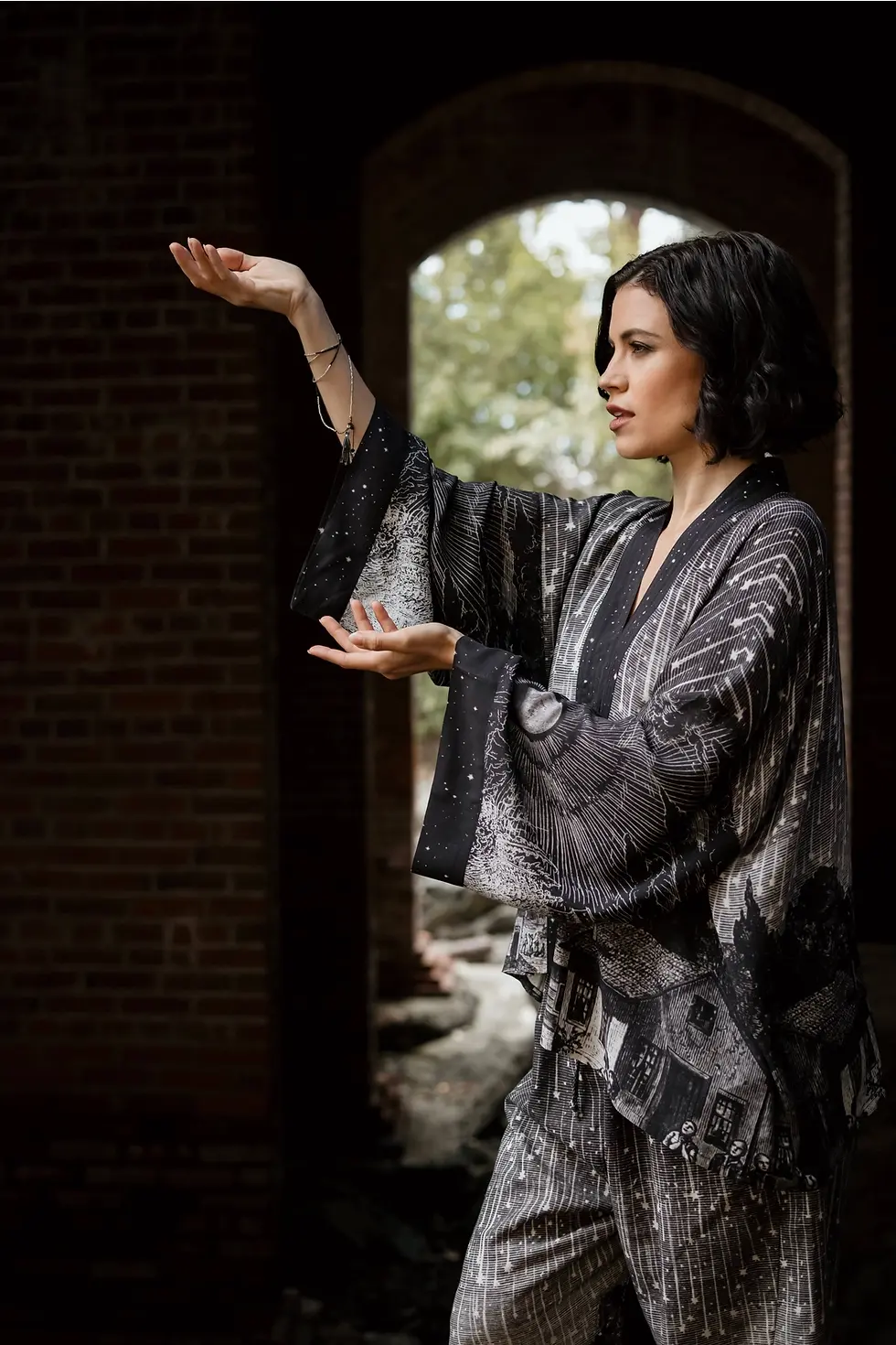 Thumbnail: Stargazer ~ Pixie duster cropped kimono