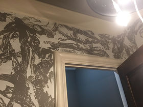 Custom wall paint design.