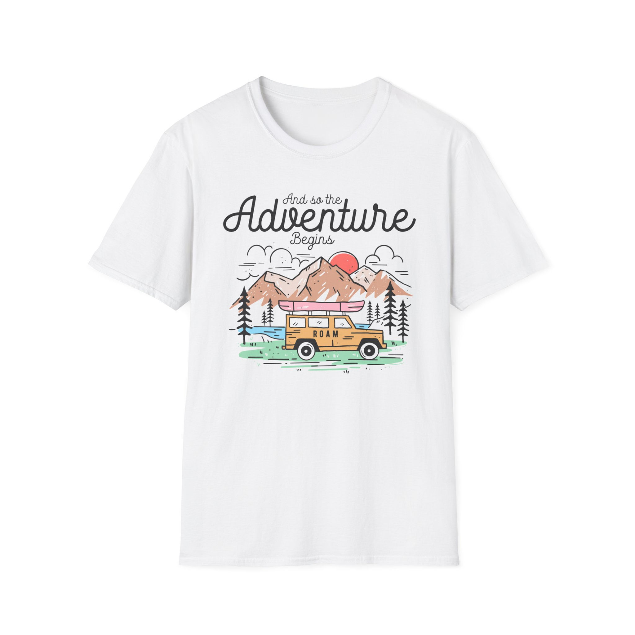 Adventure Begins Outdoors Outdoor Vibes T-Shirt