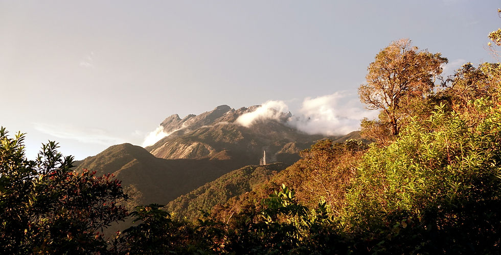 The main drawcard in Sabah, East Malaysia is Mt Kinabalu, at over 4,000 m, the highest peak on the island. Photo by Denis Walls.