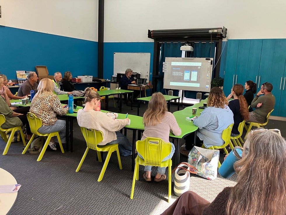 Building skills for the field - Volunteers take part in shorebird identification and monitoring training at the Tully workshop on 19 August. Photo courtesy of Cassowary Coast Regional Council.
