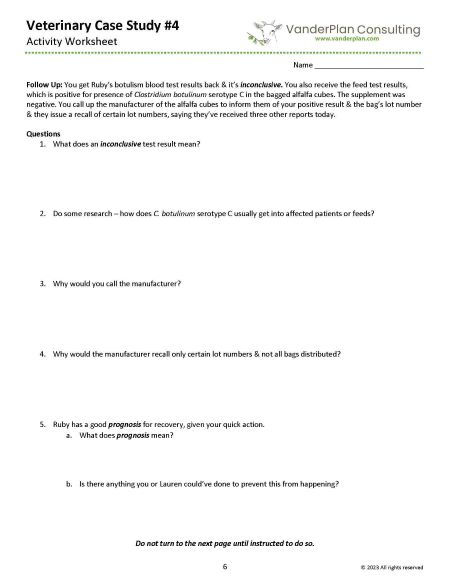 Thumbnail: Veterinary Case Study #4 - Non-transmissible disease (equine)