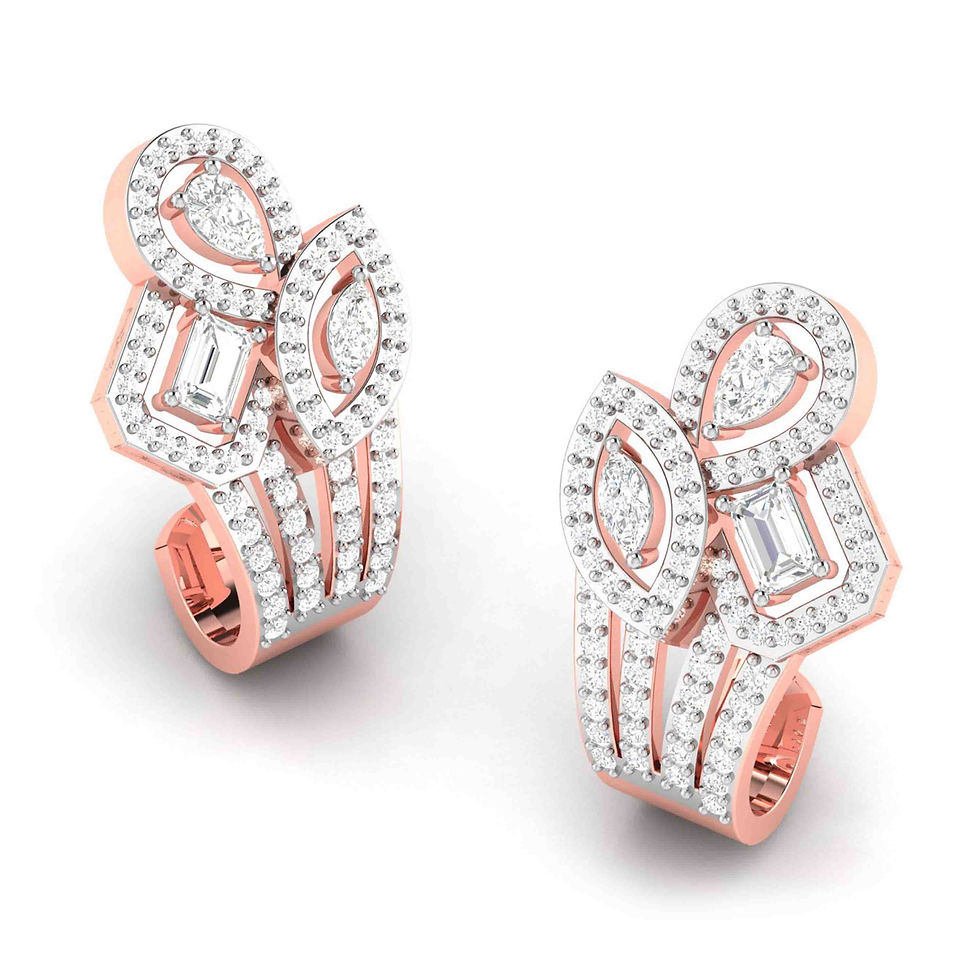 Thumbnail: MBJ Coretta Diamond Bali Earring - VLER126