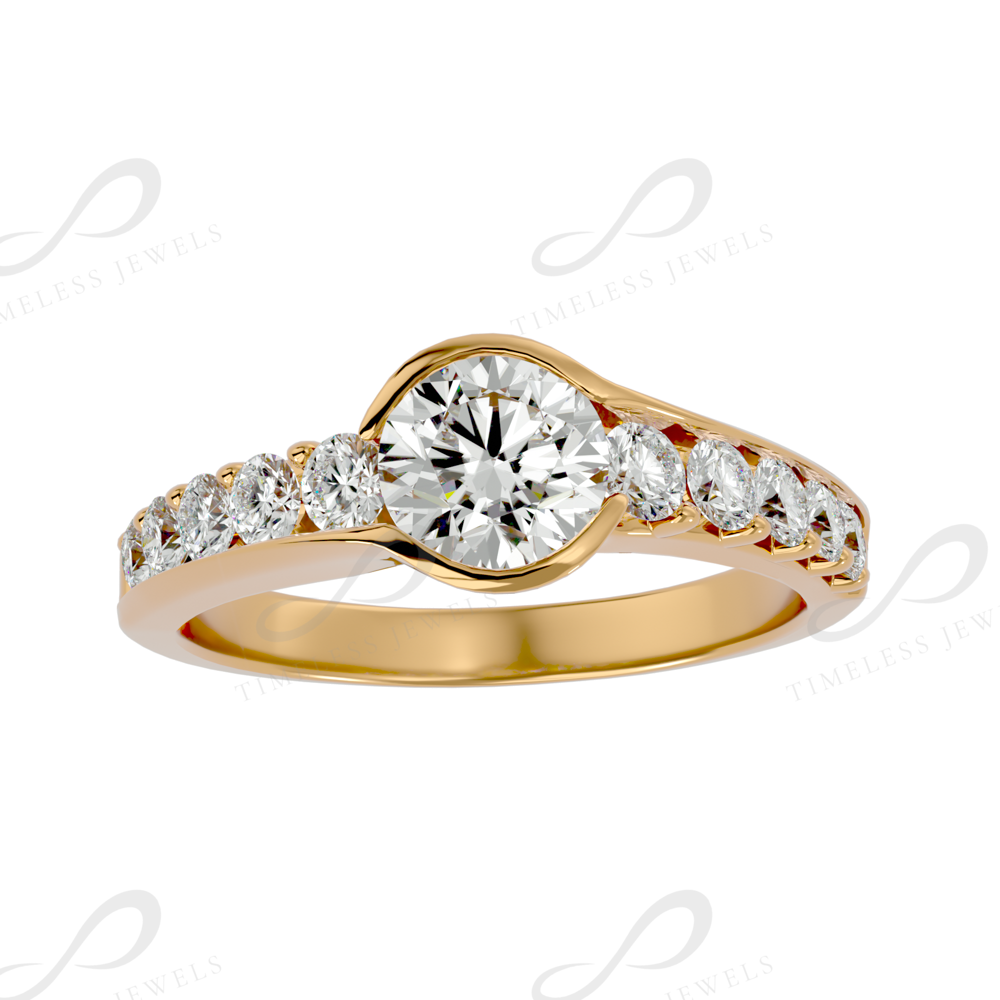 TJ Farah Diamond Solitaire Ring