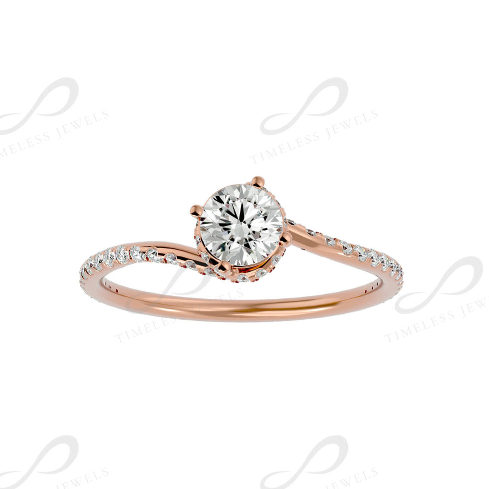 Thumbnail: TJ Emily Diamond Solitaire Ring