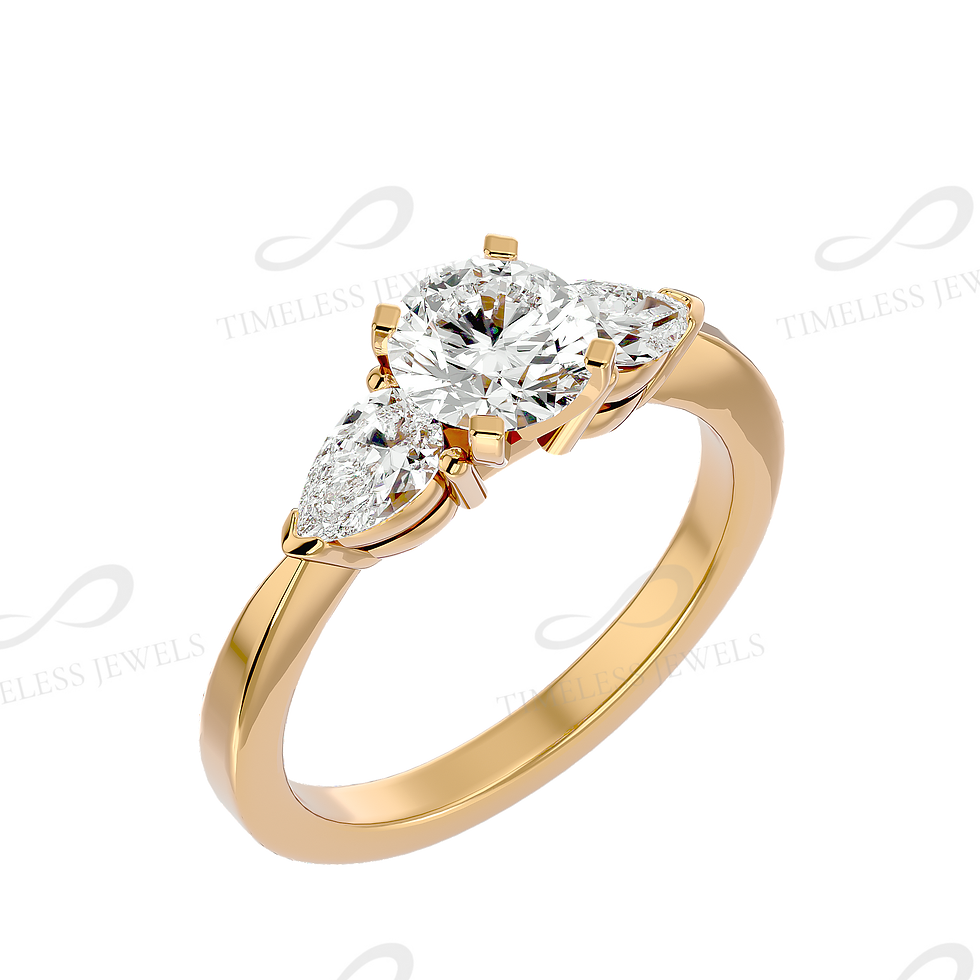 Thumbnail: TJ Adaline Diamond Three Stone Ring