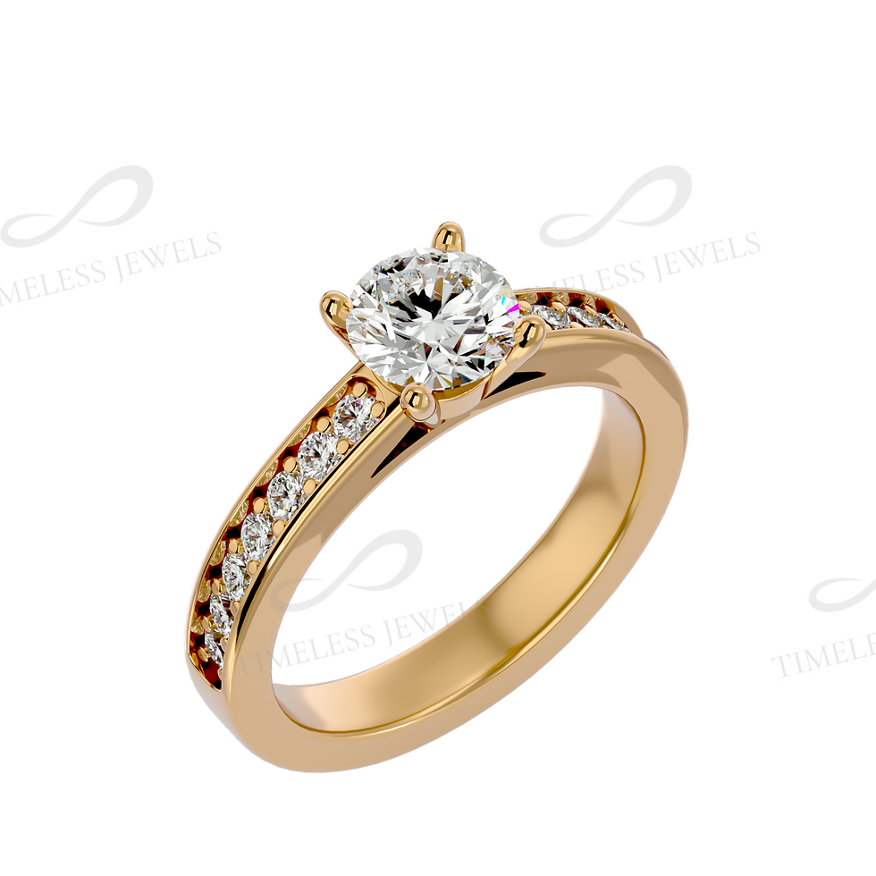 Thumbnail: TJ  Ezra Diamond Solitaire Ring