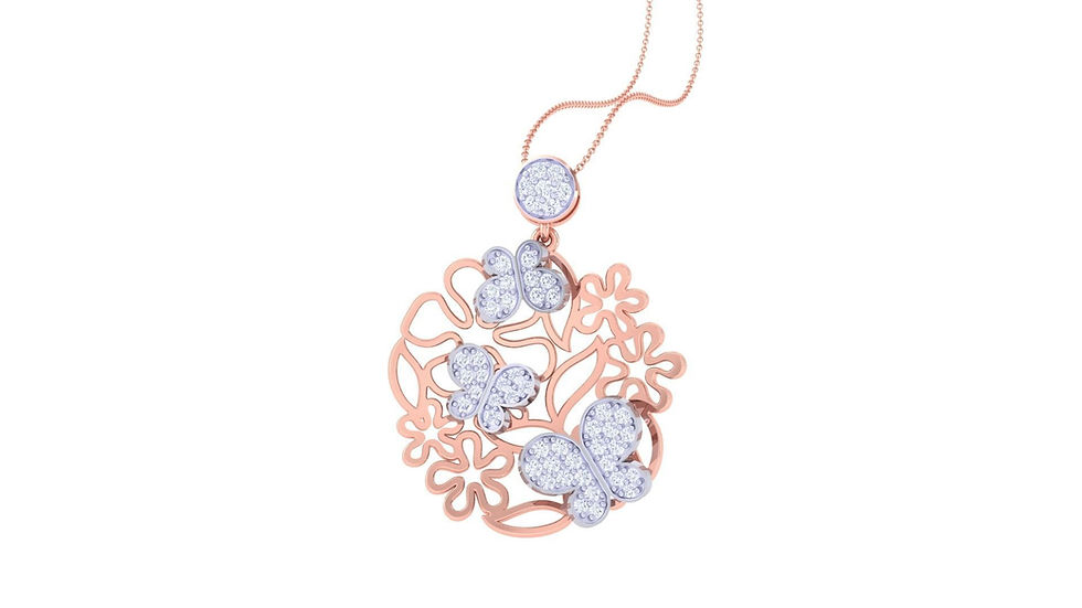 Thumbnail: MBJ Lillianna Diamond Pendant set - TPDS240