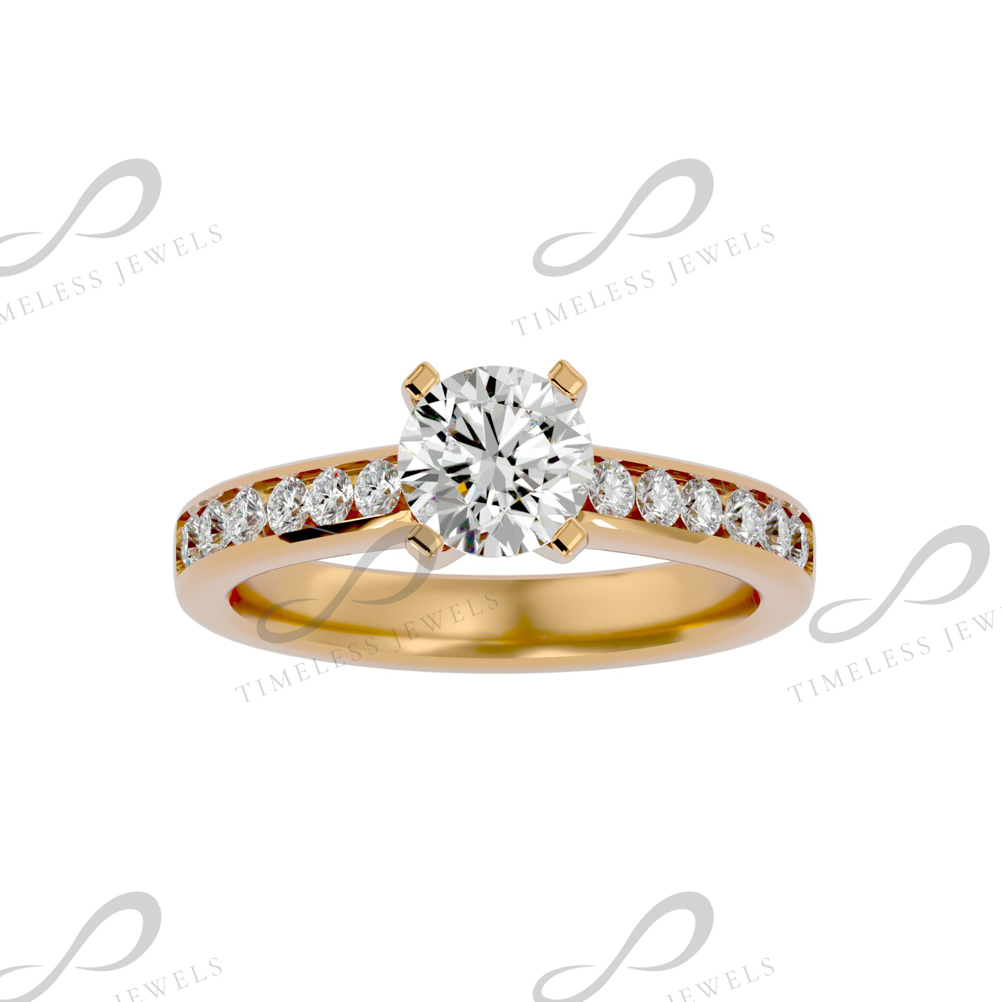 TJ Airis Diamond Solitaire Ring