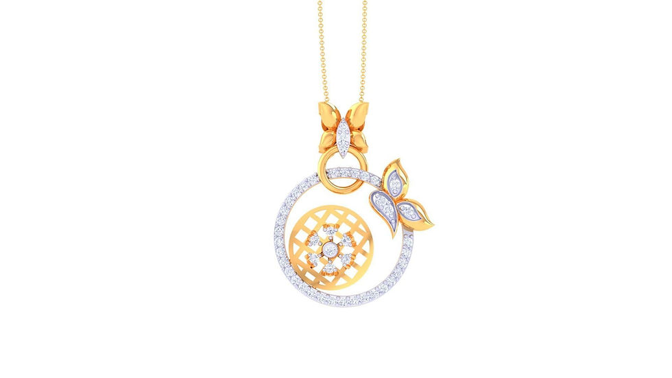 Thumbnail: MBJ Paola Diamond Pendant set - TPDS134