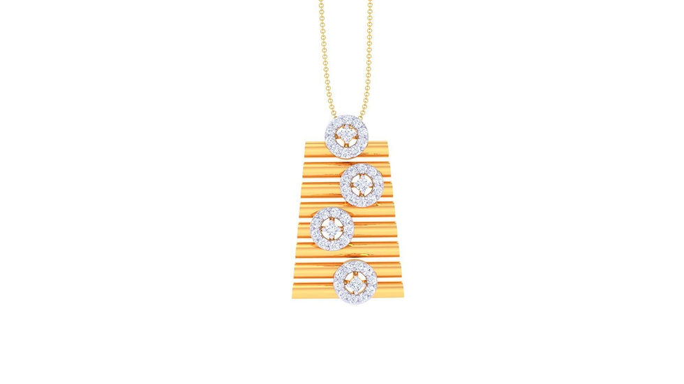 Thumbnail: MBJ Violeta Diamond Pendant set - TPDS166