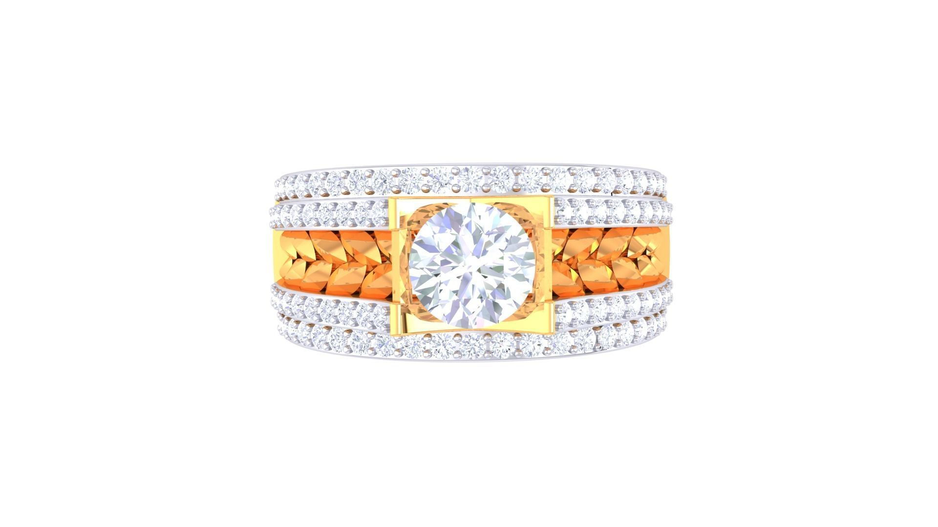 CA  Diamond Men's Ring