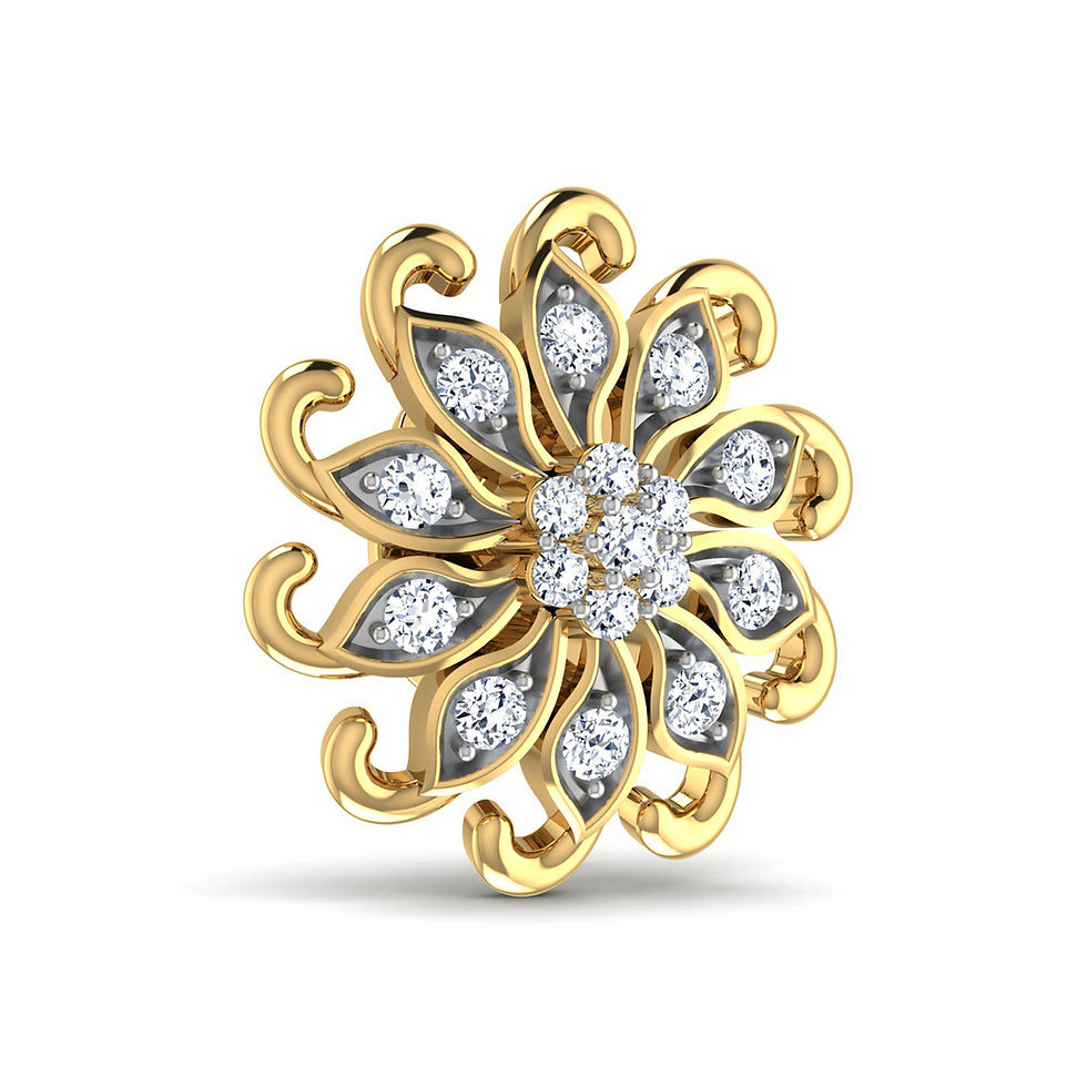 Thumbnail: MBJ Fiorella Diamond Stud Earring - VLER246