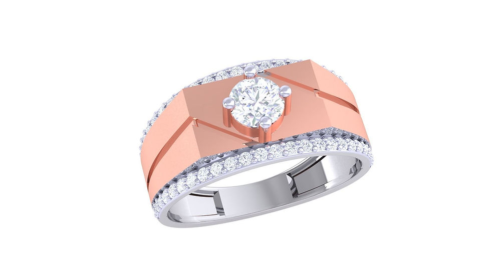 Thumbnail: MBJ Samira Diamond Gents Solitaire Ring - TGSR 190