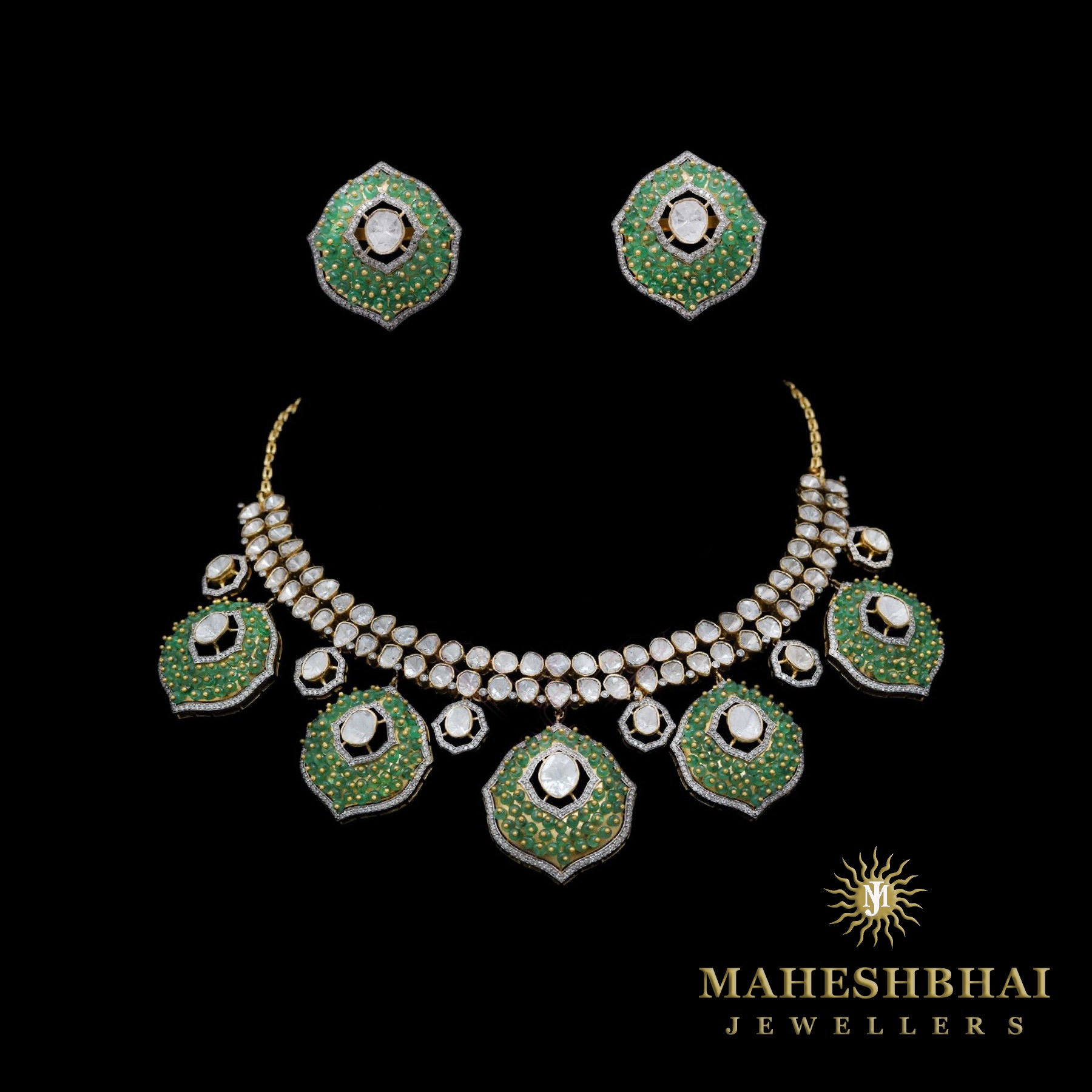 MBJ Sohini uncut Polki Gold Necklace