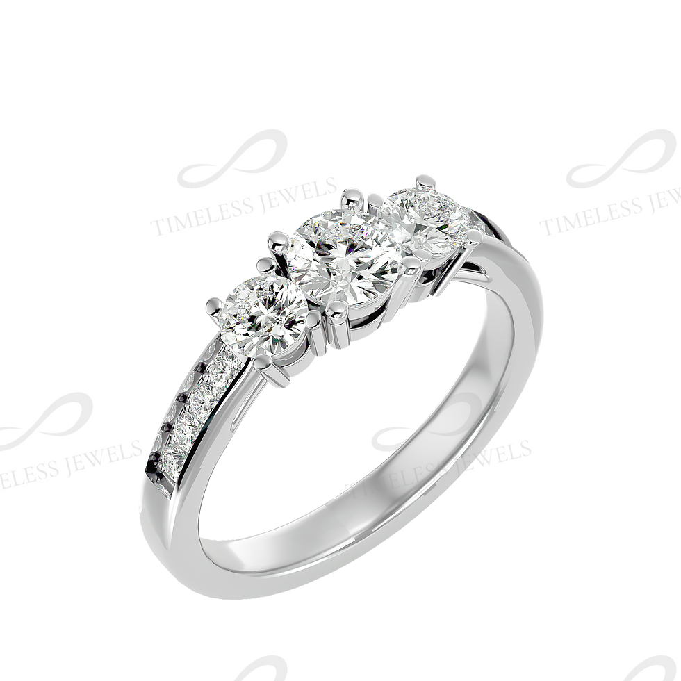 Thumbnail: TJ Alayna Diamond Three Stone Ring