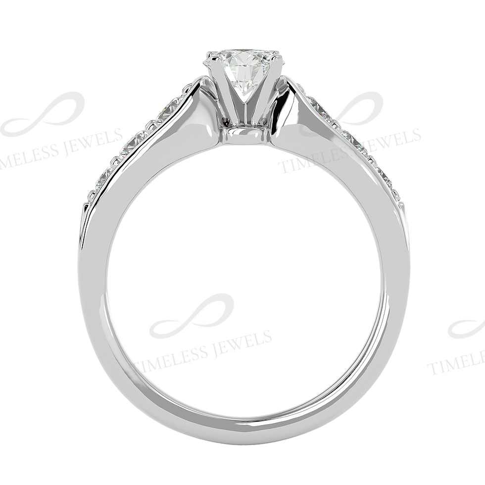 Thumbnail: TJ Banks Diamond Solitaire Ring