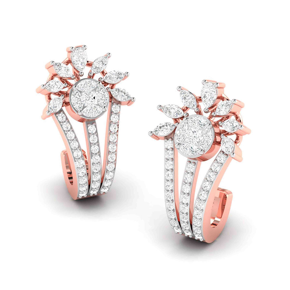 Thumbnail: MBJ Emmanuella Diamond Bali Earring - VLER134