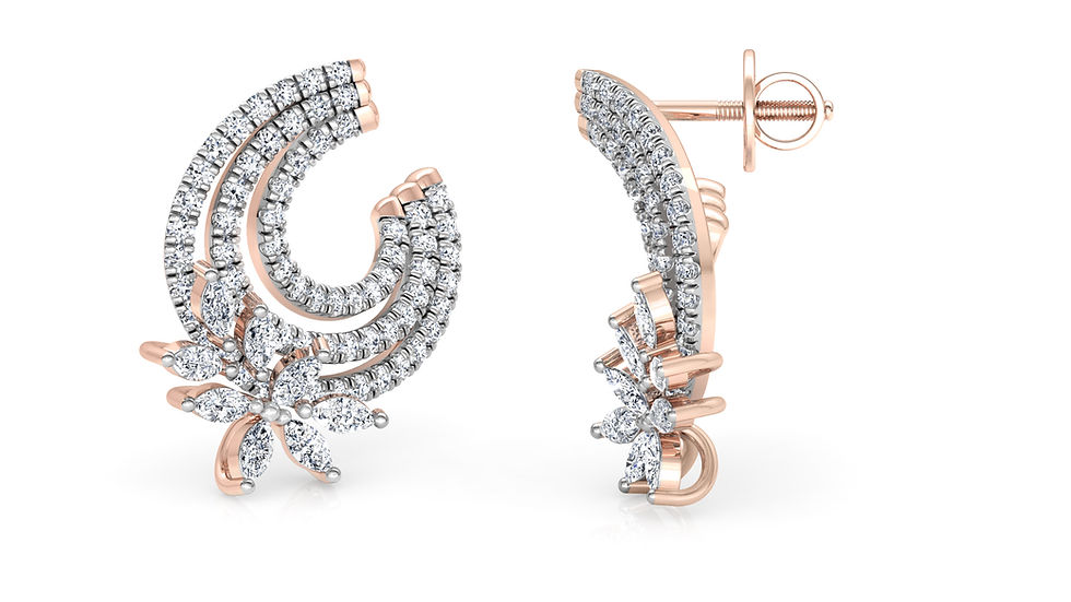 Thumbnail: MBJ Evelyn Diamond Stud Earring - TLER056