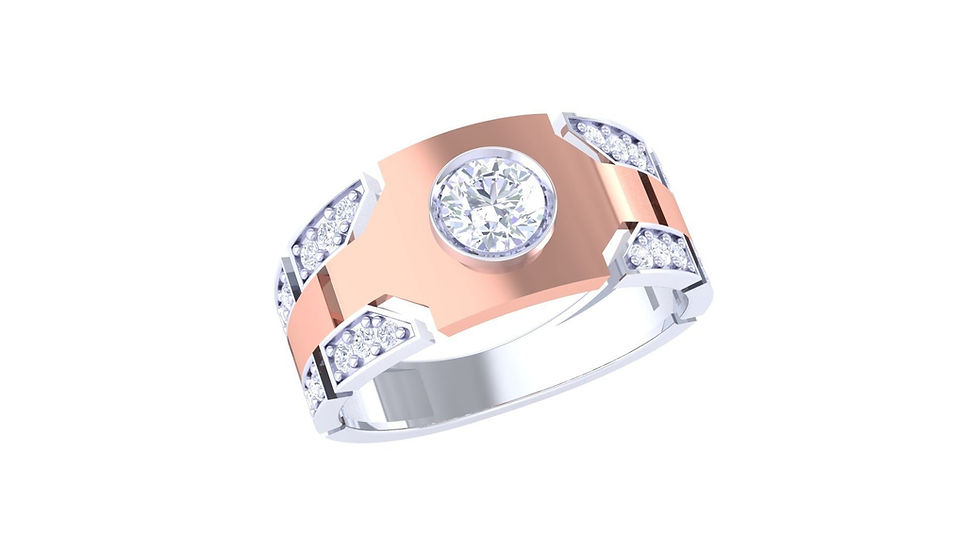 Thumbnail: MBJ Patricia Diamond Gents Solitaire Ring - TGSR 189