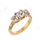 Thumbnail: TJ Fiona Diamond Three Stone Ring