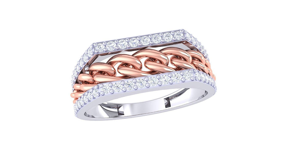 Thumbnail: MBJ Crestora Diamond Gents ring Regular TGR 404
