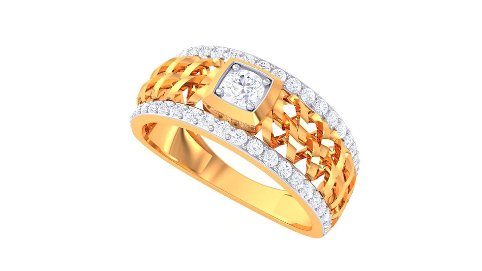 R Ent Mathias Diamond Mens Solitaire Rings