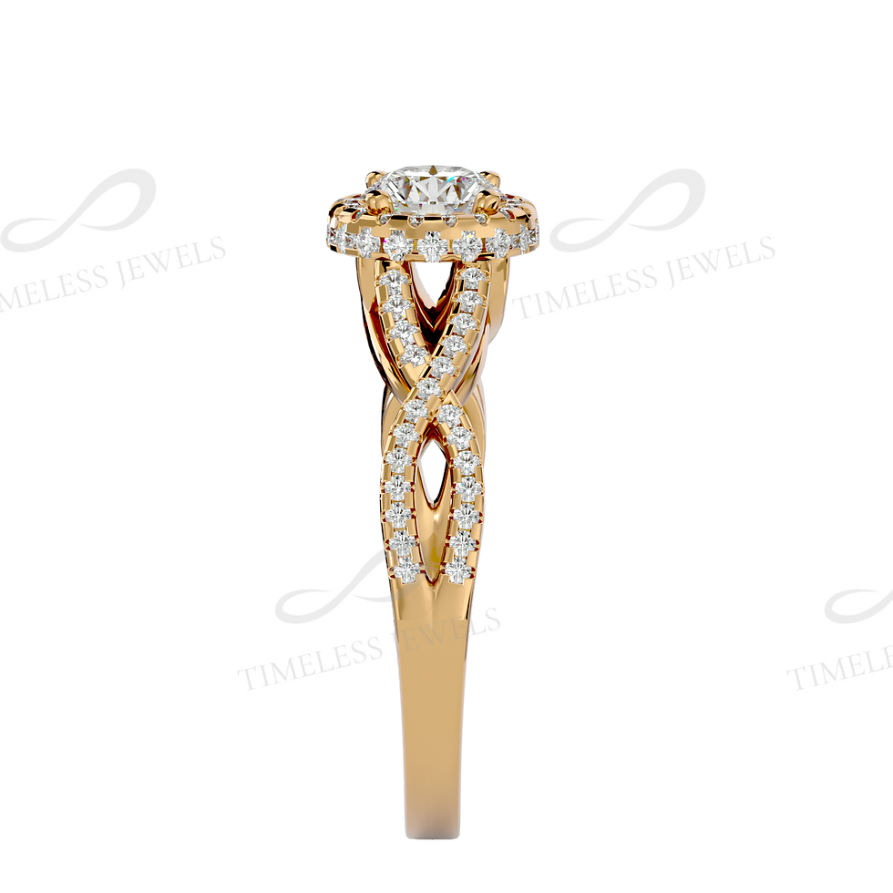 Thumbnail: TJ Florence Diamond Halo Ring