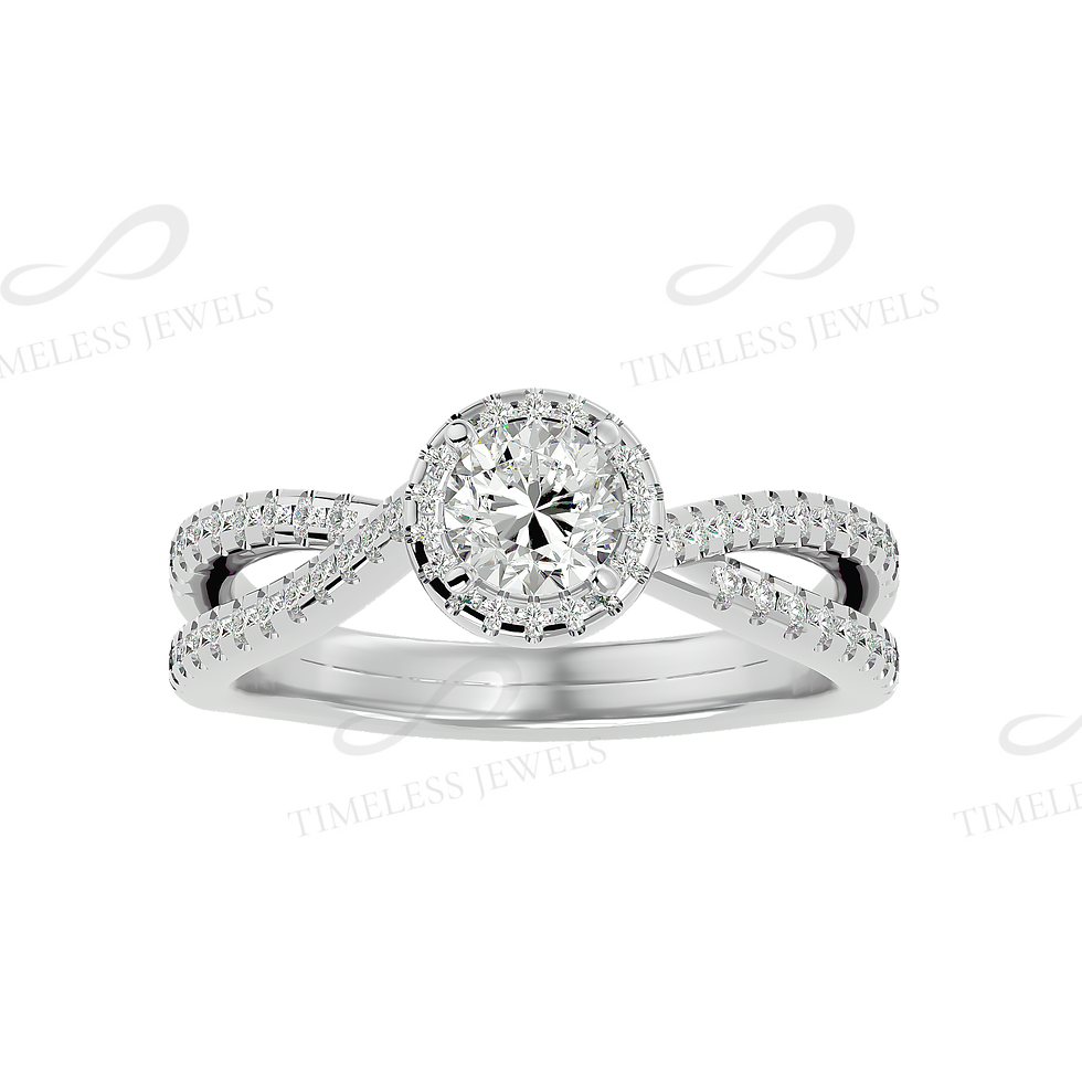 Thumbnail: TJ Eliza Diamond Halo Ring