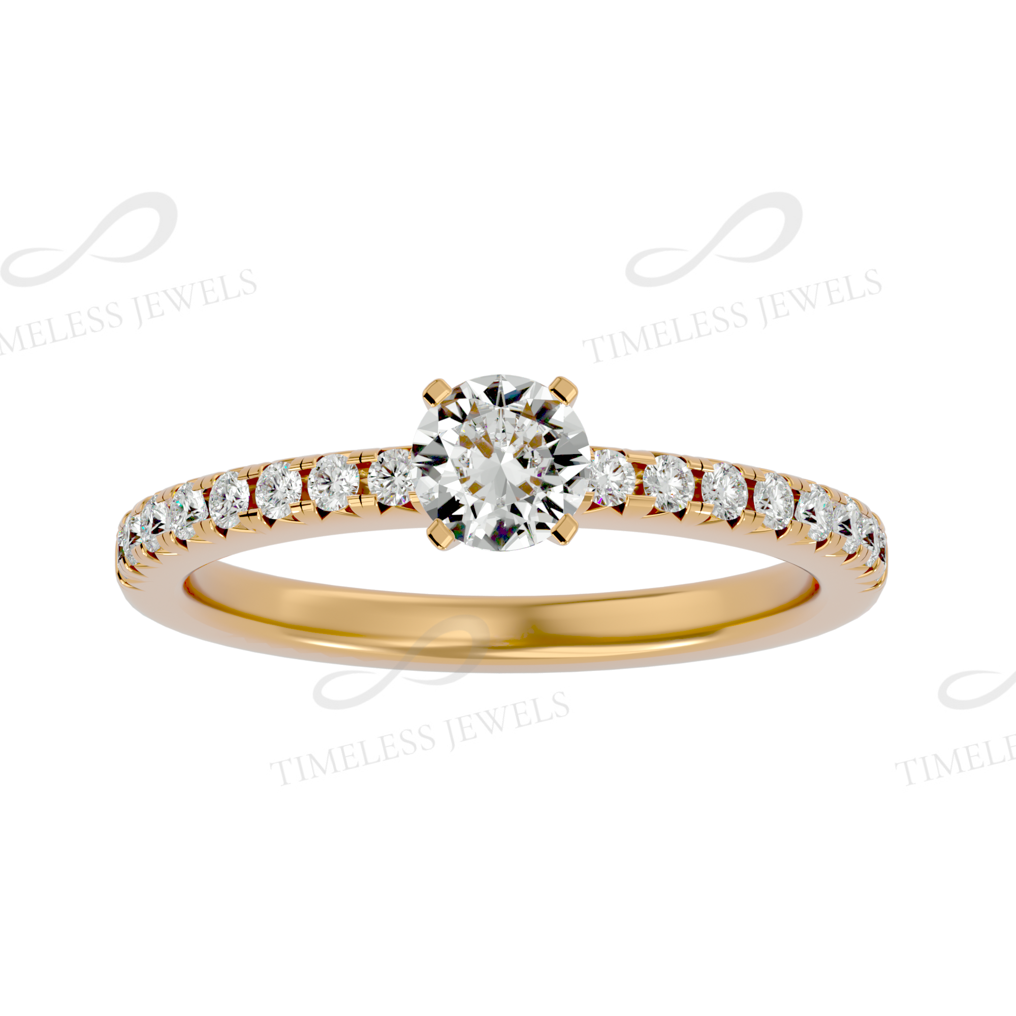 TJ Zavian Diamond Solitaire Ring