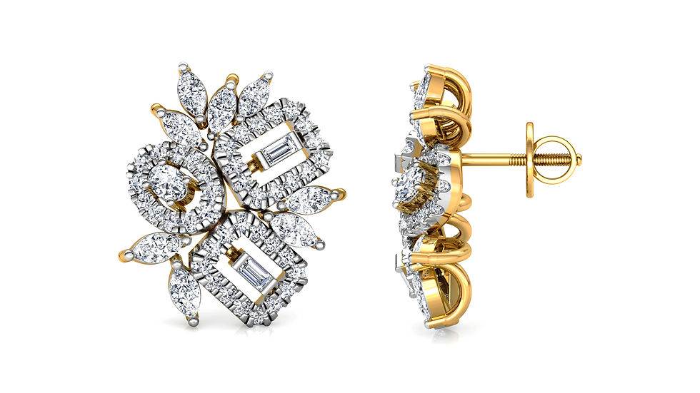 Thumbnail: MBJ Verve Diamond Stud Earring - TLER043