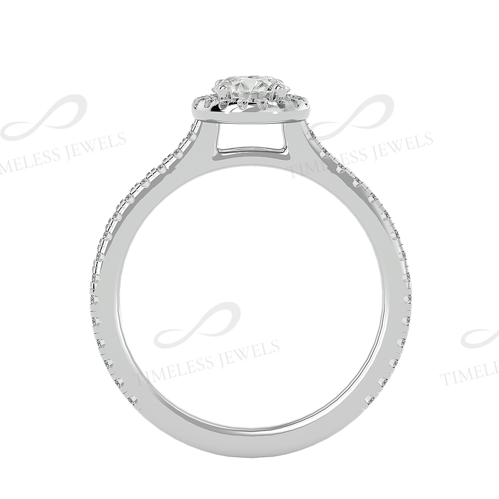 Thumbnail: TJ Grace Diamond Halo Ring