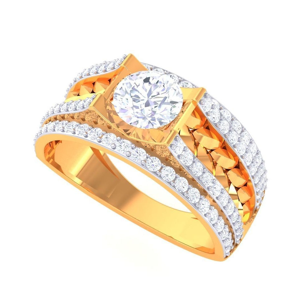 MBJ Jazlynn Diamond Gents Solitaire Ring - TGSR 199