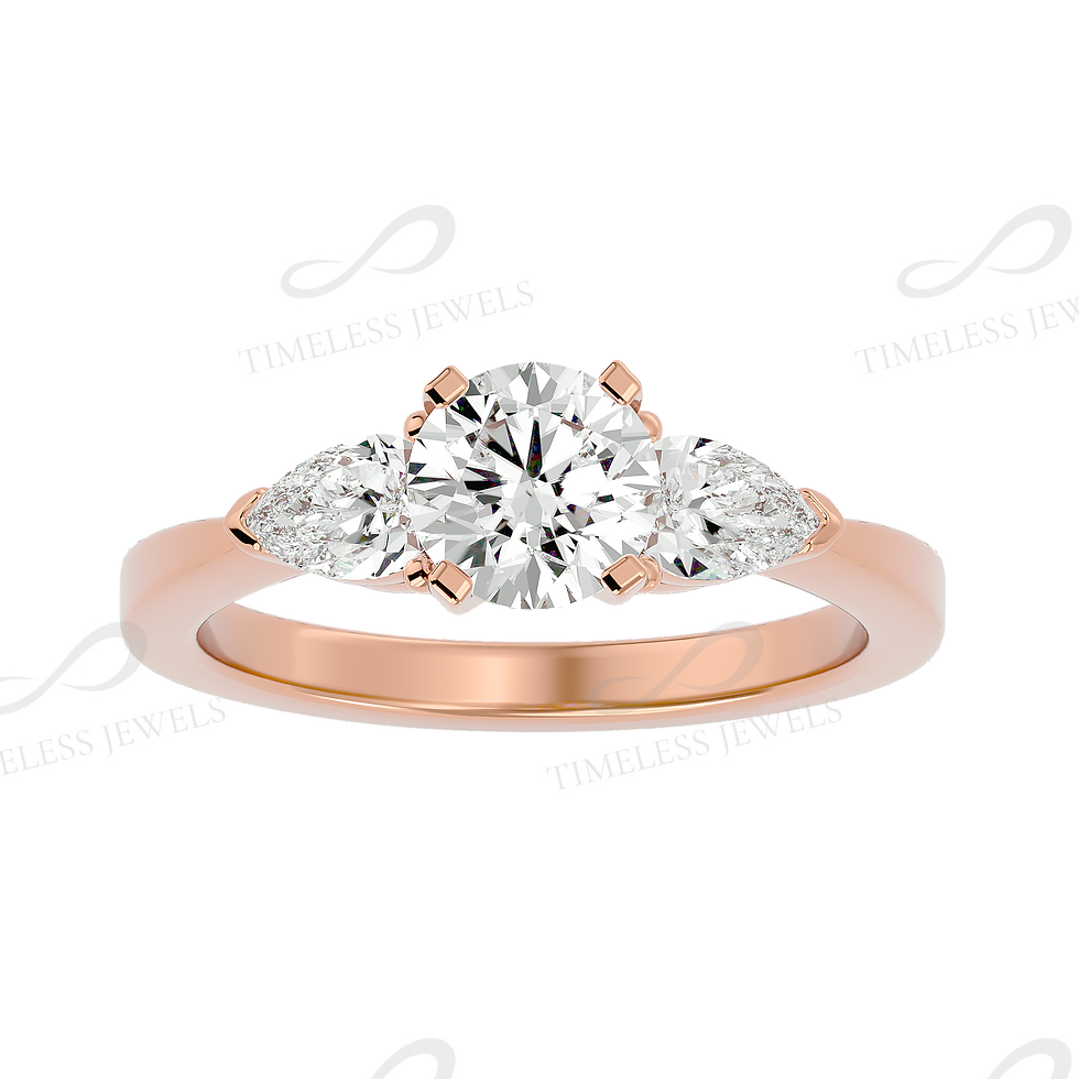 Thumbnail: TJ Adaline Diamond Three Stone Ring