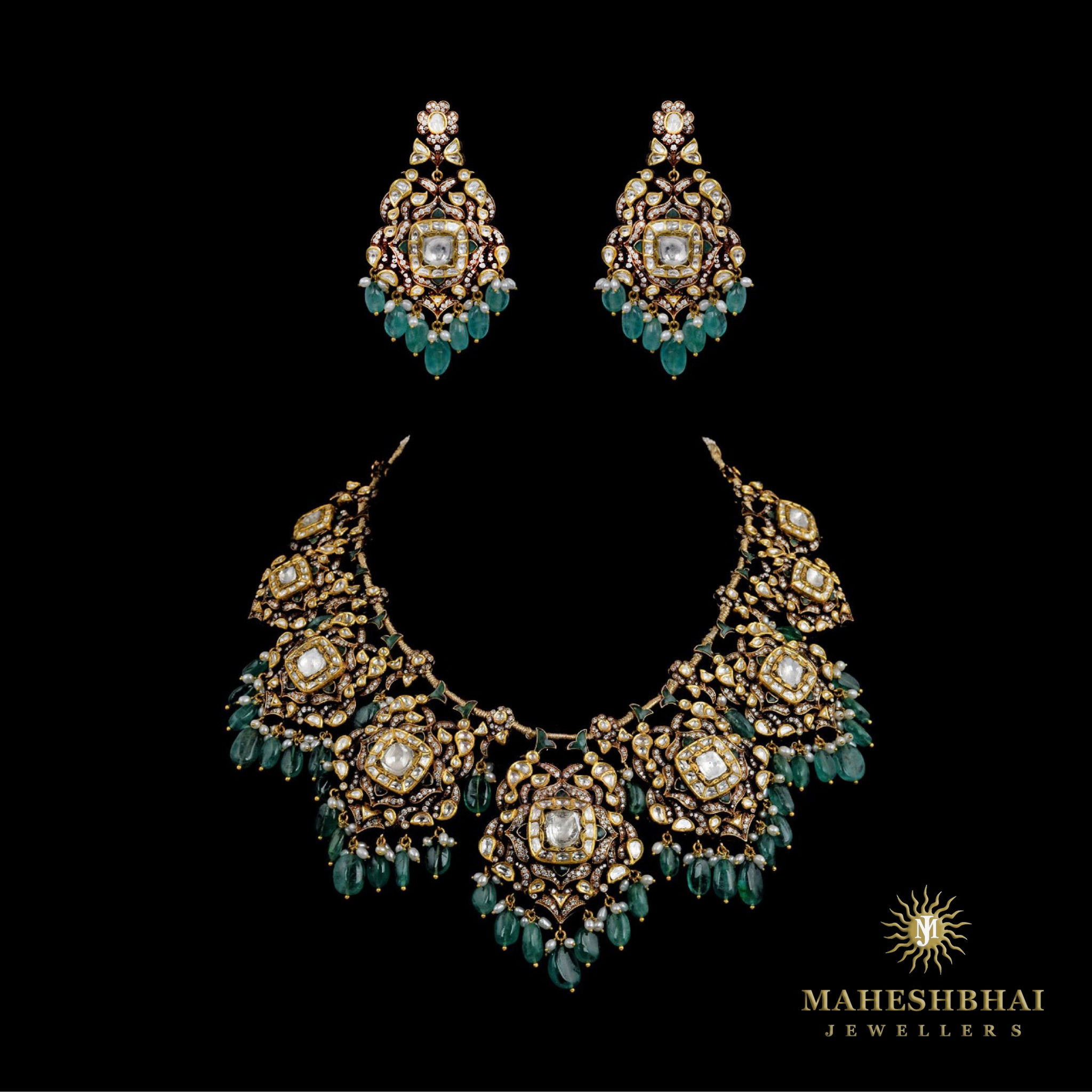 MBJ Simran uncut Polki Gold Necklace