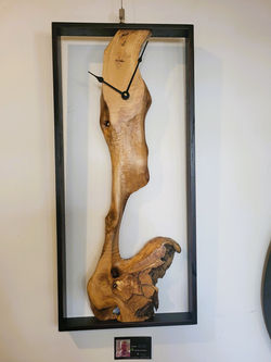 Olive Timber Clock $465