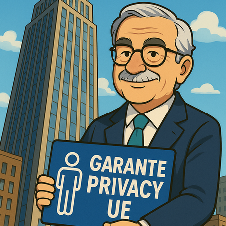Immagine simbolica del Garante Privacy alla sede della Lusha Systems