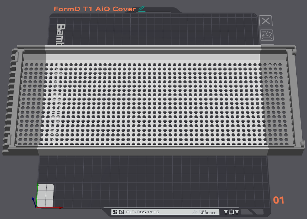 FormD T1 AiO cover in Orca Slicer Screenshot